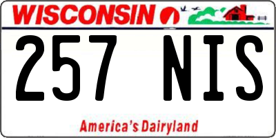 WI license plate 257NIS