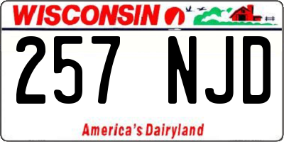 WI license plate 257NJD