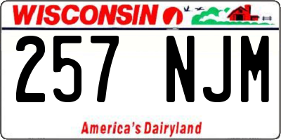 WI license plate 257NJM