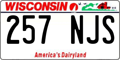 WI license plate 257NJS