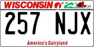 WI license plate 257NJX