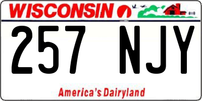 WI license plate 257NJY