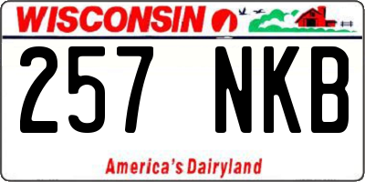 WI license plate 257NKB