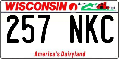 WI license plate 257NKC