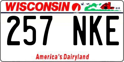 WI license plate 257NKE