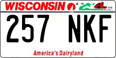 WI license plate 257NKF