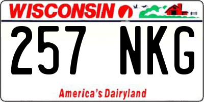 WI license plate 257NKG