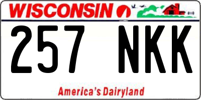 WI license plate 257NKK