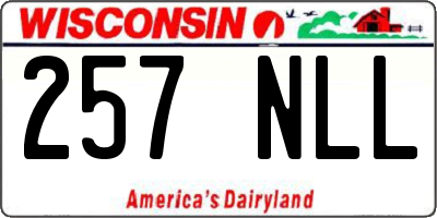 WI license plate 257NLL