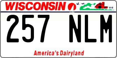 WI license plate 257NLM