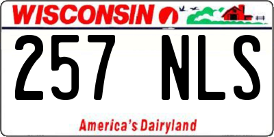 WI license plate 257NLS