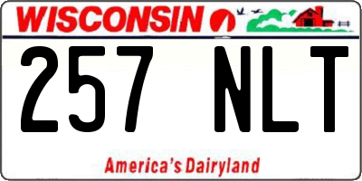 WI license plate 257NLT