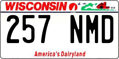 WI license plate 257NMD