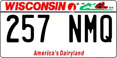 WI license plate 257NMQ
