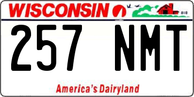 WI license plate 257NMT
