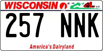 WI license plate 257NNK