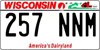 WI license plate 257NNM