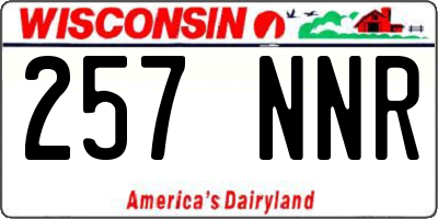 WI license plate 257NNR