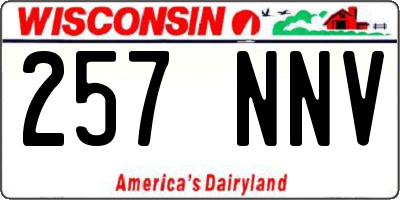 WI license plate 257NNV