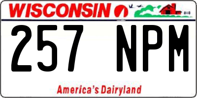 WI license plate 257NPM