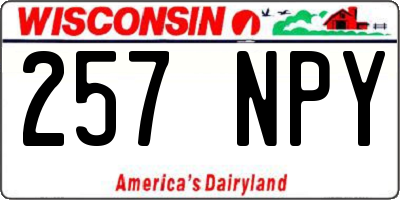 WI license plate 257NPY