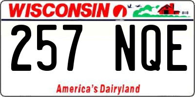 WI license plate 257NQE