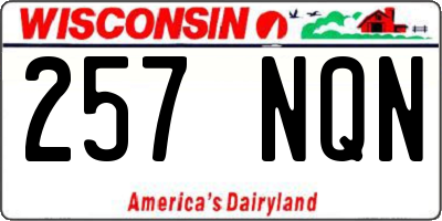 WI license plate 257NQN