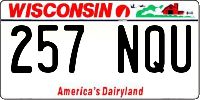 WI license plate 257NQU