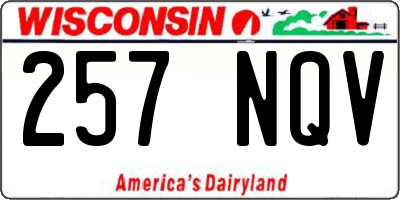 WI license plate 257NQV