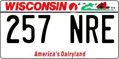 WI license plate 257NRE