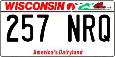 WI license plate 257NRQ