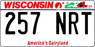 WI license plate 257NRT