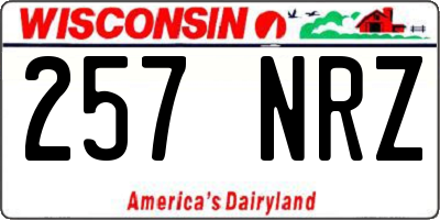 WI license plate 257NRZ