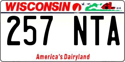 WI license plate 257NTA