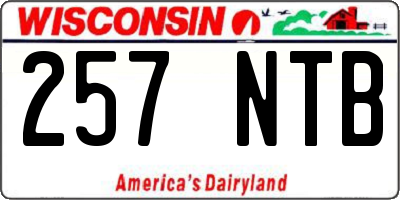 WI license plate 257NTB