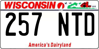 WI license plate 257NTD