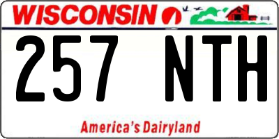 WI license plate 257NTH