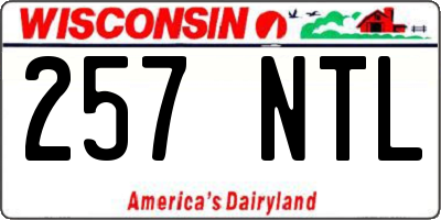 WI license plate 257NTL