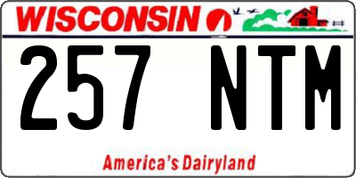 WI license plate 257NTM