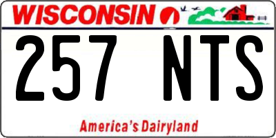 WI license plate 257NTS