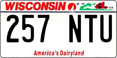 WI license plate 257NTU