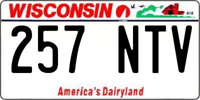 WI license plate 257NTV