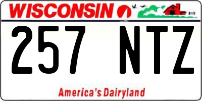 WI license plate 257NTZ