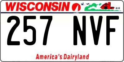 WI license plate 257NVF