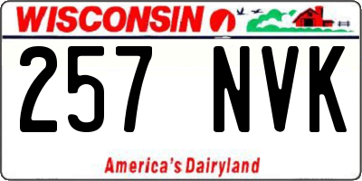 WI license plate 257NVK