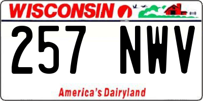 WI license plate 257NWV