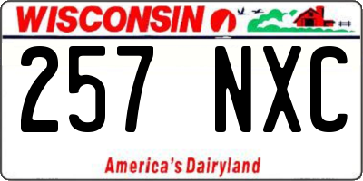 WI license plate 257NXC