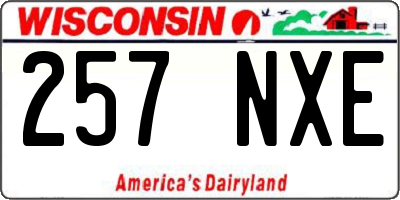WI license plate 257NXE