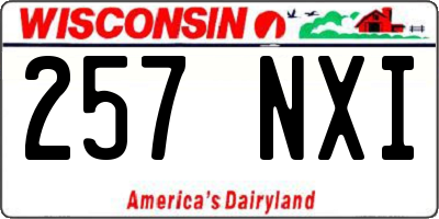 WI license plate 257NXI