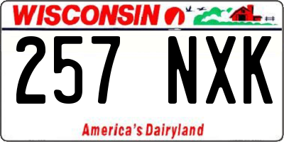 WI license plate 257NXK